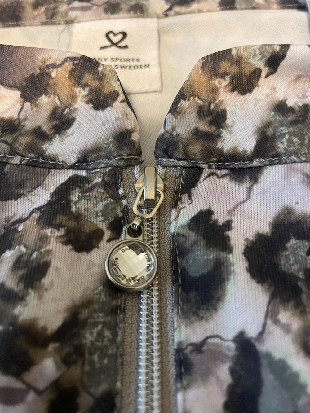 Daily Sports Leopard-Print Quarter-Zip Pullover in Neutral Tones - Picture 4 of 9